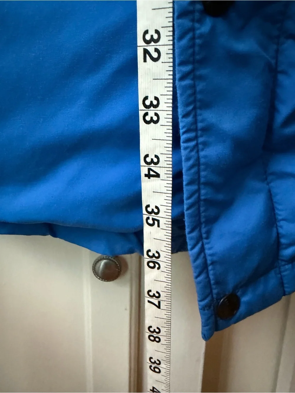 Vintage The North Face Blue Down Parka Jacket w/ Removable Hood – Men’s Large
